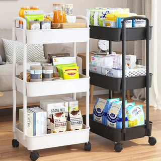 3 Level Mobile Desk Kitchen Storage Trolley Layer Shelf Storage Boxes & Bins by The Kawaii Shoppu | The Kawaii Shoppu