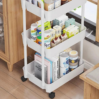 3 Level Mobile Desk Kitchen Storage Trolley Layer Shelf Storage Boxes & Bins by The Kawaii Shoppu | The Kawaii Shoppu