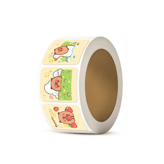 300pcs Capybara Sticker Roll – Cute Cartoon Seal Stickers