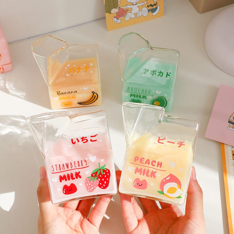 380ml Kawaii Milk Glass Water Cup Cup The Kawaii Shoppu