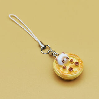 3pcs Cat Bread Phone Charm Set