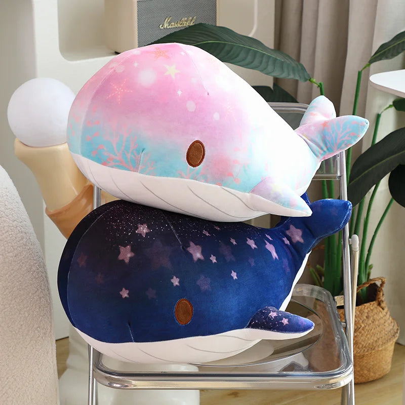 40/50 CM Pink / Blue Solaris Shimmer Whale Plushie Soft Toy Soft Toy by The Kawaii Shoppu | The Kawaii Shoppu