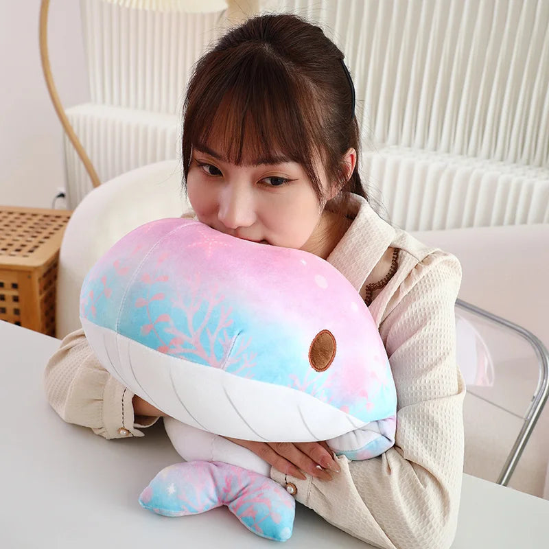 40/50 CM Pink / Blue Solaris Shimmer Whale Plushie Soft Toy Soft Toy by The Kawaii Shoppu | The Kawaii Shoppu