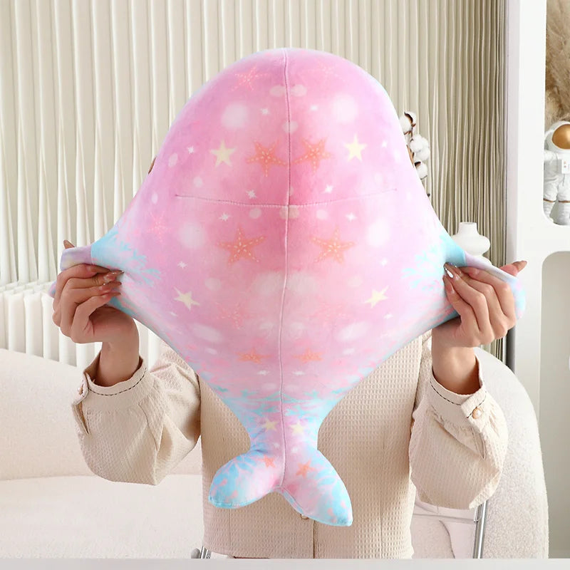 40/50 CM Pink / Blue Solaris Shimmer Whale Plushie Soft Toy Soft Toy by The Kawaii Shoppu | The Kawaii Shoppu