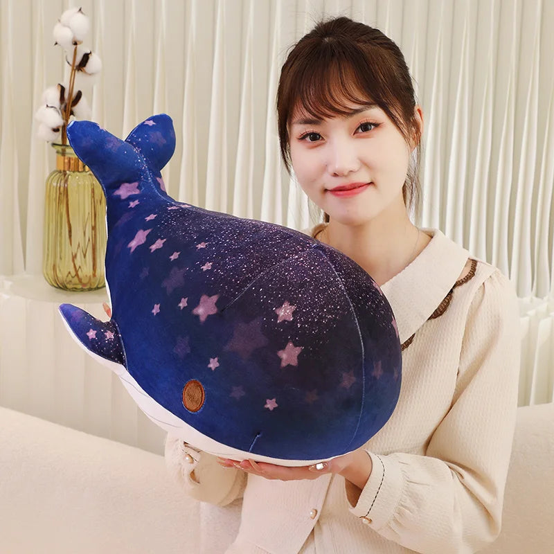 40/50 CM Pink / Blue Solaris Shimmer Whale Plushie Soft Toy Soft Toy by The Kawaii Shoppu | The Kawaii Shoppu