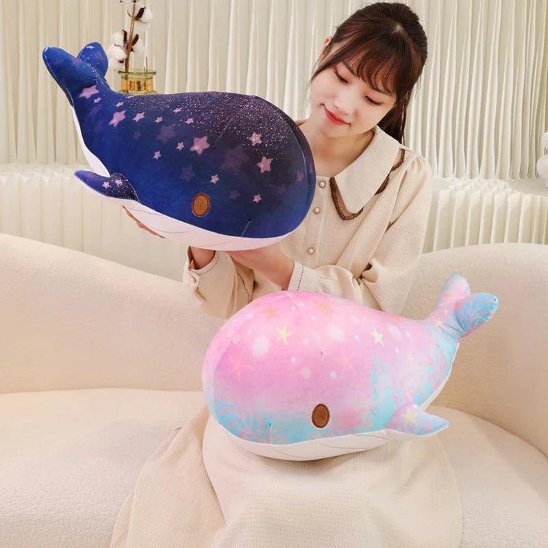 40/50 CM Pink / Blue Solaris Shimmer Whale Plushie Soft Toy Soft Toy by The Kawaii Shoppu | The Kawaii Shoppu