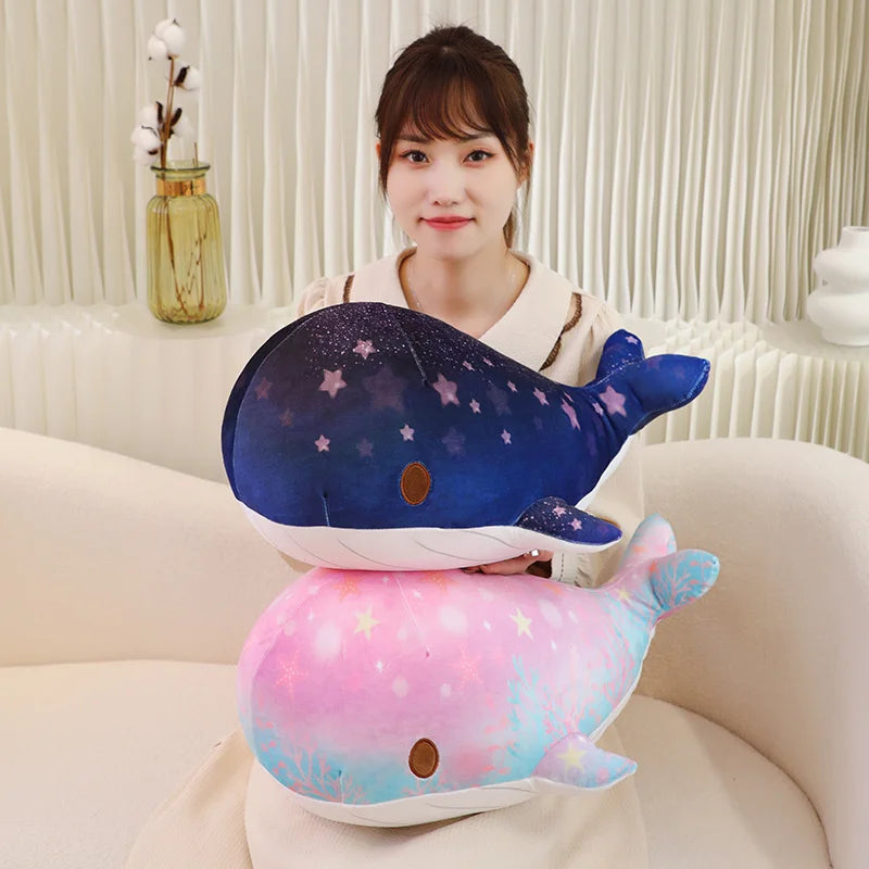 40/50 CM Pink / Blue Solaris Shimmer Whale Plushie Soft Toy Soft Toy by The Kawaii Shoppu | The Kawaii Shoppu