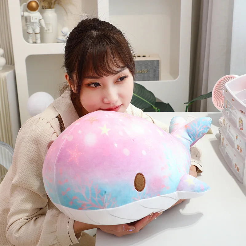 40/50 CM Pink / Blue Solaris Shimmer Whale Plushie Soft Toy Soft Toy by The Kawaii Shoppu | The Kawaii Shoppu