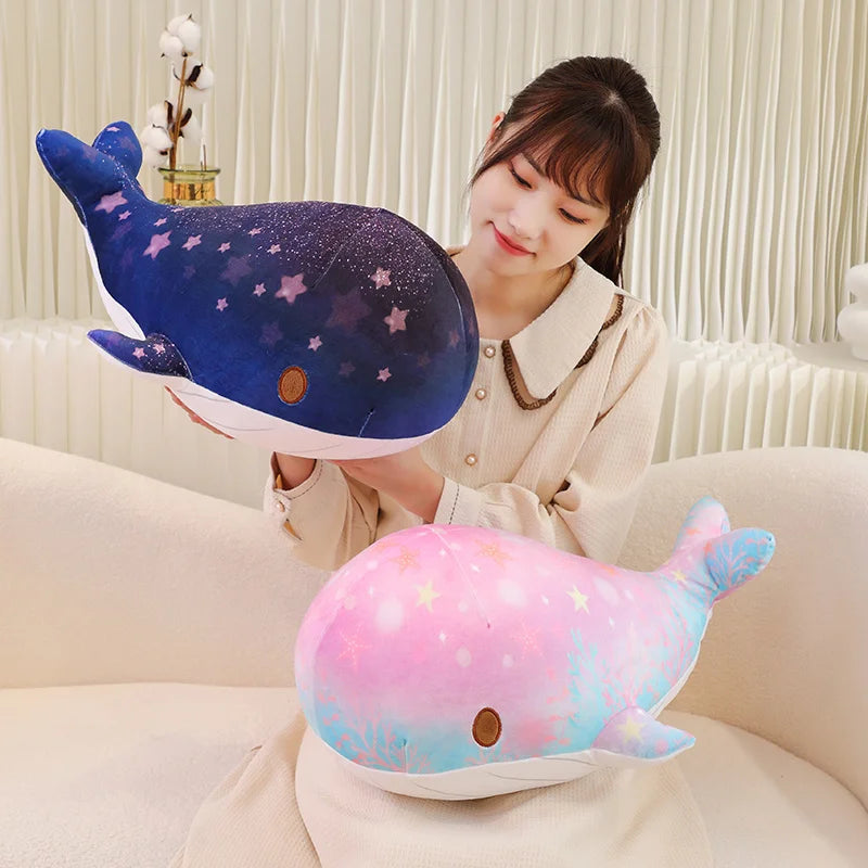 40/50 CM Pink / Blue Solaris Shimmer Whale Plushie Soft Toy Soft Toy by The Kawaii Shoppu | The Kawaii Shoppu