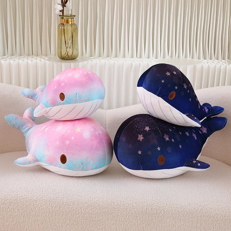 40/50 CM Pink / Blue Solaris Shimmer Whale Plushie Soft Toy Soft Toy by The Kawaii Shoppu | The Kawaii Shoppu