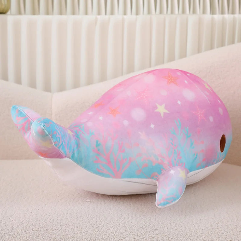 40/50 CM Pink / Blue Solaris Shimmer Whale Plushie Soft Toy Soft Toy by The Kawaii Shoppu | The Kawaii Shoppu