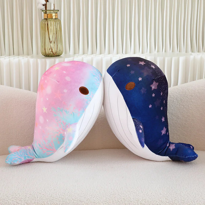 40/50 CM Pink / Blue Solaris Shimmer Whale Plushie Soft Toy Soft Toy by The Kawaii Shoppu | The Kawaii Shoppu