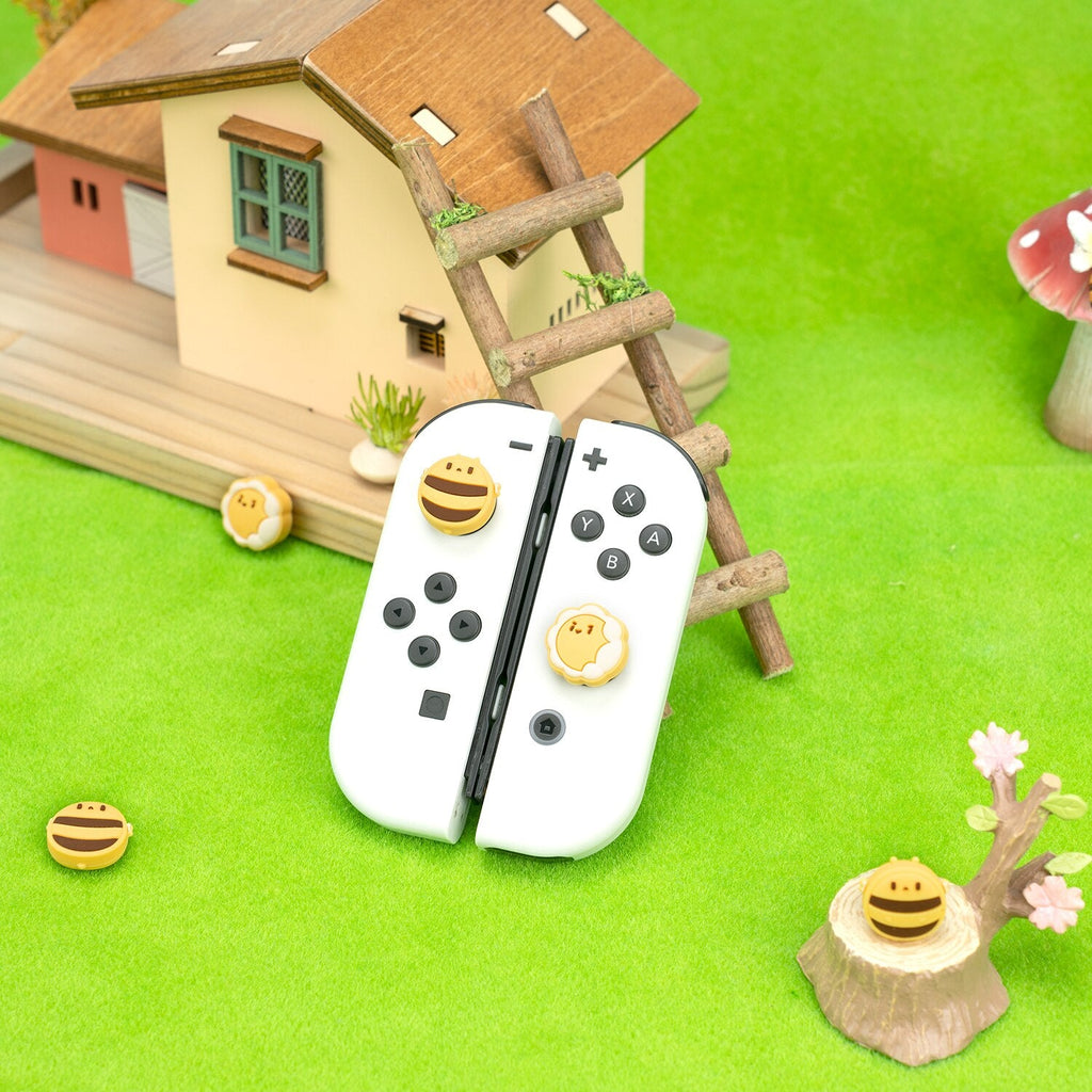 4pcs Cute Bee Kawaii Joy Con Thumb Grips Joystick Cap Gaming Accessories by The Kawaii Shoppu | The Kawaii Shoppu