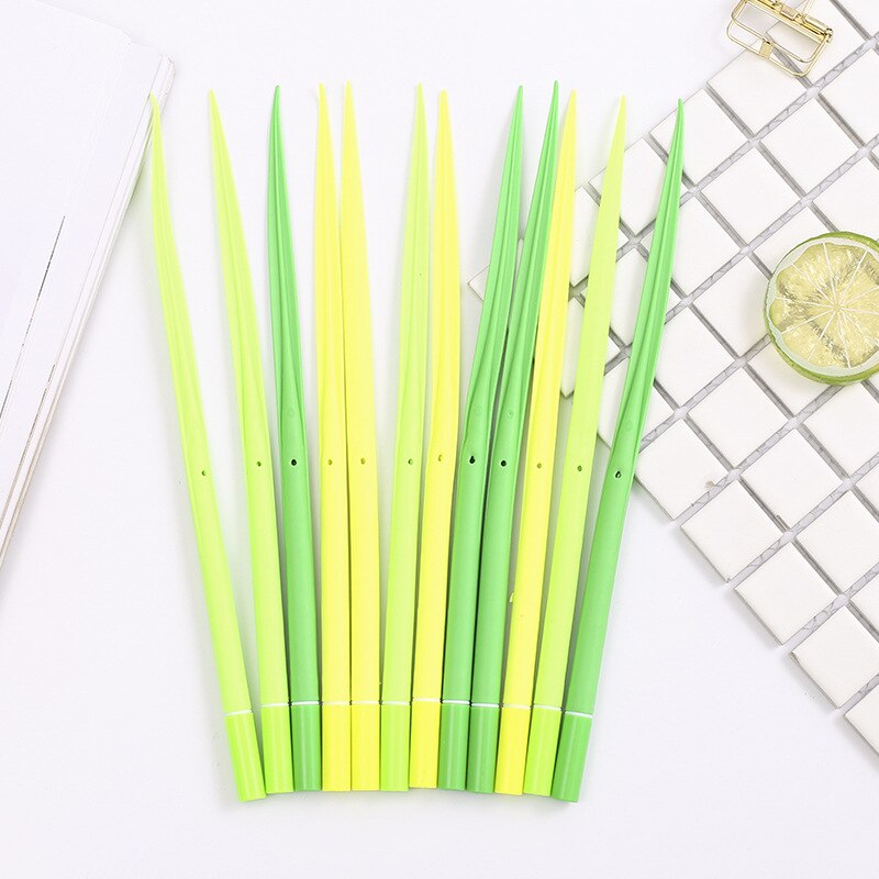 5 Pcs Tiny Green Grass Gel Pen Stationery by The Kawaii Shoppu | The Kawaii Shoppu