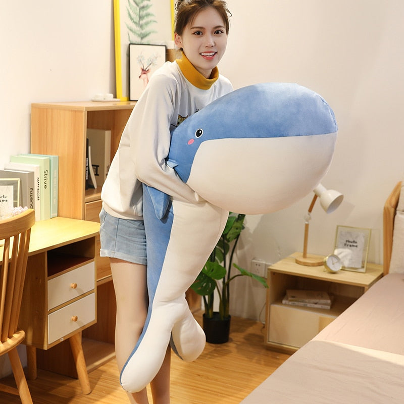 50-150CM Giant Size Whale Soft Toy Plushie 50cm Blue Soft Toy by The Kawaii Shoppu | The Kawaii Shoppu