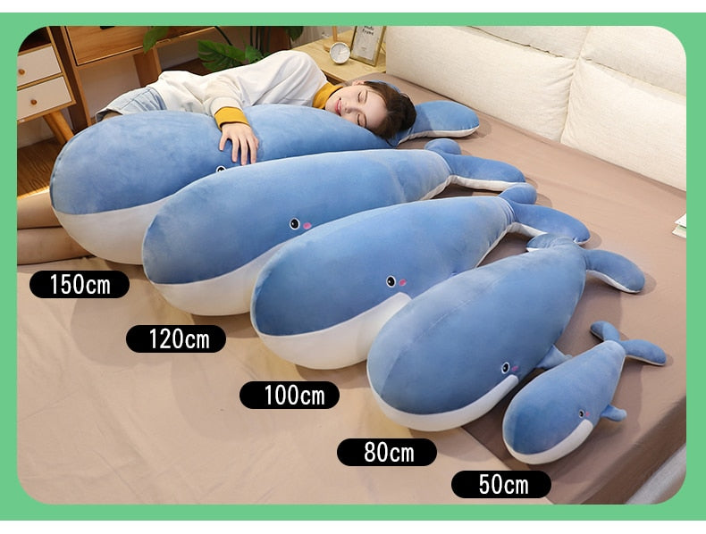 50-150CM Giant Size Whale Soft Toy Plushie Soft Toy by The Kawaii Shoppu | The Kawaii Shoppu