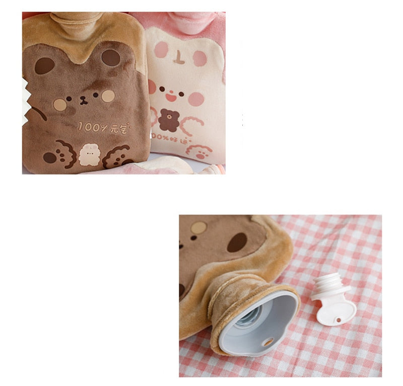 500/1000ml Kawaii Bear Hot Water Bottle Home & Kitchen by The Kawaii Shoppu | The Kawaii Shoppu