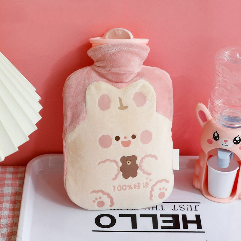 500/1000ml Kawaii Bear Hot Water Bottle Pink A 500ml Home & Kitchen by The Kawaii Shoppu | The Kawaii Shoppu