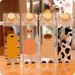 500ml Cute Animal Boba Flask Bottles 500ml Bottle The Kawaii Shoppu