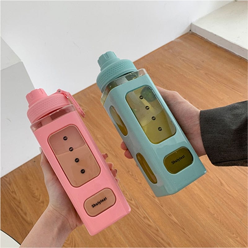 900ml Kawaii Bear Water Bottle With Straw Bottle The Kawaii Shoppu