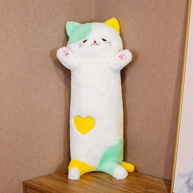 80cm Kawaii Ice Cream Cuddle Cat Plushie 80cm Yellow green Soft Toy The Kawaii Shoppu