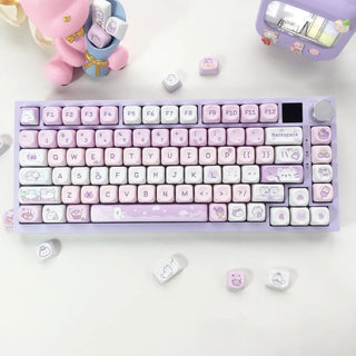 95 Keys Dessert Cat Pastel Kawaii KEYCAPS (No Keyboard) Keyboard by The Kawaii Shoppu | The Kawaii Shoppu