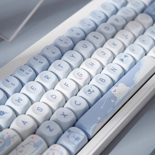 95 Keys Dessert Cat Pastel Kawaii KEYCAPS (No Keyboard) Keyboard by The Kawaii Shoppu | The Kawaii Shoppu