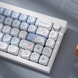 95 Keys Dessert Cat Pastel Kawaii KEYCAPS (No Keyboard) Keyboard by The Kawaii Shoppu | The Kawaii Shoppu