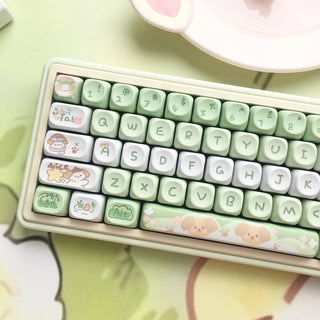 95 Keys Dessert Cat Pastel Kawaii KEYCAPS (No Keyboard) Keyboard by The Kawaii Shoppu | The Kawaii Shoppu