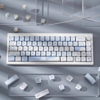 95 Keys Dessert Cat Pastel Kawaii KEYCAPS (No Keyboard) Keyboard by The Kawaii Shoppu | The Kawaii Shoppu