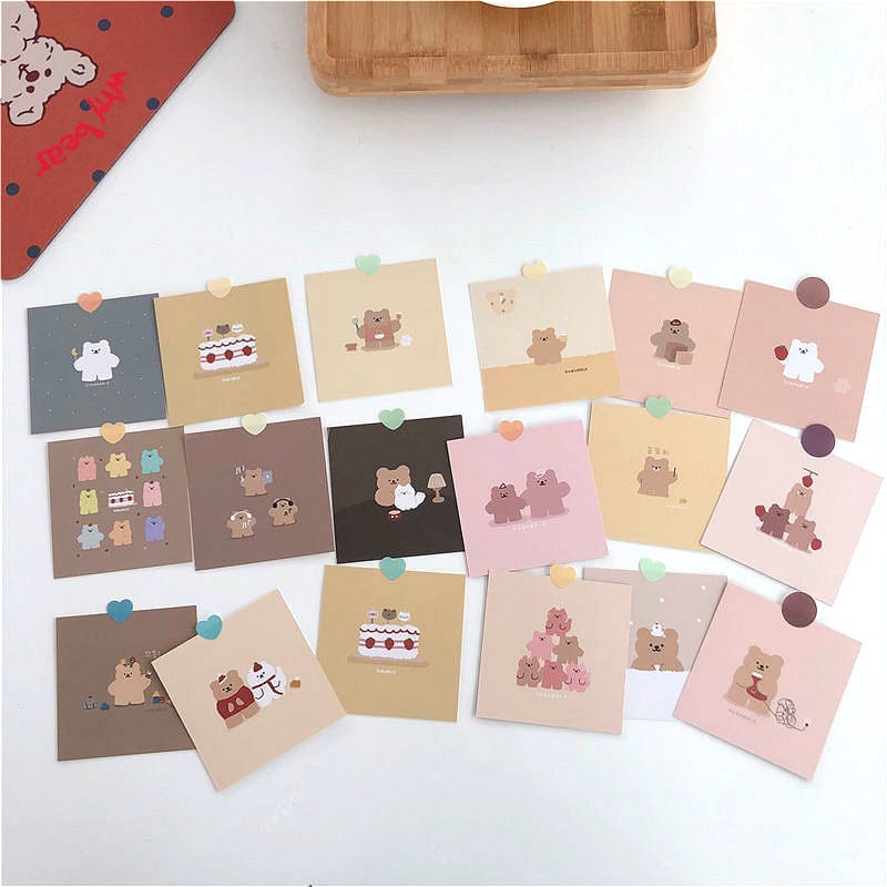 9pcs Korean Cute Cartoon Wall Cards Decor The Kawaii Shoppu