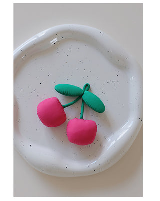 Kawaii Cherry Charm Keychain