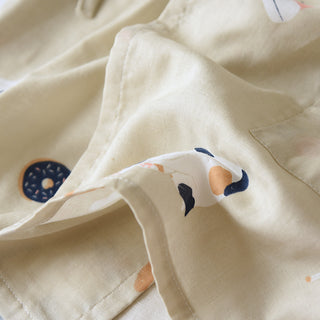 Japanese Cotton Gauze Kimono Summer Pyjama Set