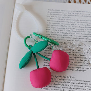 Kawaii Cherry Charm Keychain