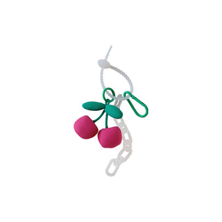 Kawaii Cherry Charm Keychain
