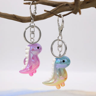 Kawaii Dinosaur Acrylic Keychain – Solid & Luminous Styles