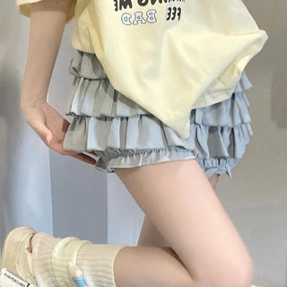 High Waist Ruffle Mini Skirt