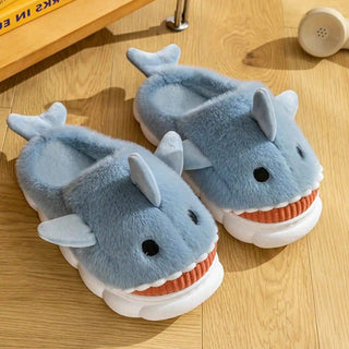 Cosy Shark Plush Slippers