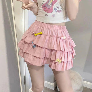 High Waist Ruffle Mini Skirt