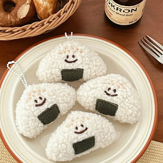 Cute Onigiri Rice Roll Plush Keychain