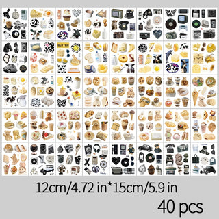40 pcs/pack Cute Aesthetic Large Collage Sticker Book