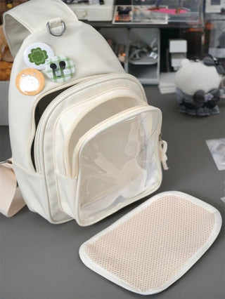 Kawaii ITA Bag – Japanese Plushie Doll Display Backpack & Crossbody Bag with Transparent Window