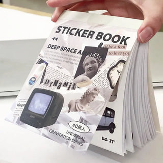 40 pcs/pack Cute Aesthetic Large Collage Sticker Book