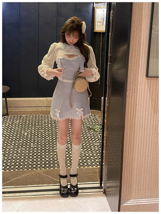 Sweet Lace Bow Kawaii Dress