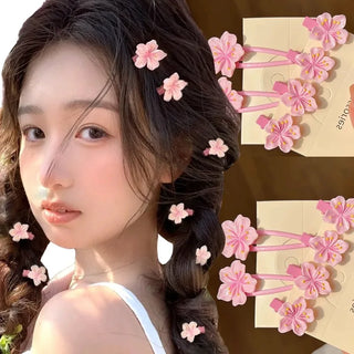 2/5pcs Sweet Pink Sakura Hair Accessories