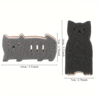 Purrfect Washing-Up Cat Sponges – Set of 4