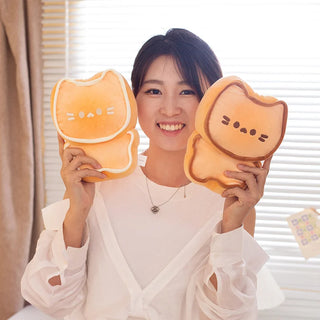 1PC Kawaii Biscuit Cat Plush