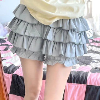 High Waist Ruffle Mini Skirt