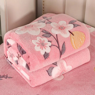 Cosy Garden Printed Flannel Blanket