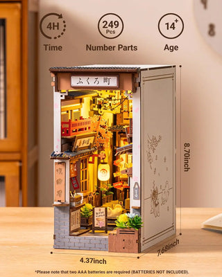 Sakura Wine Alley DIY Book Nook Kit with Lights
